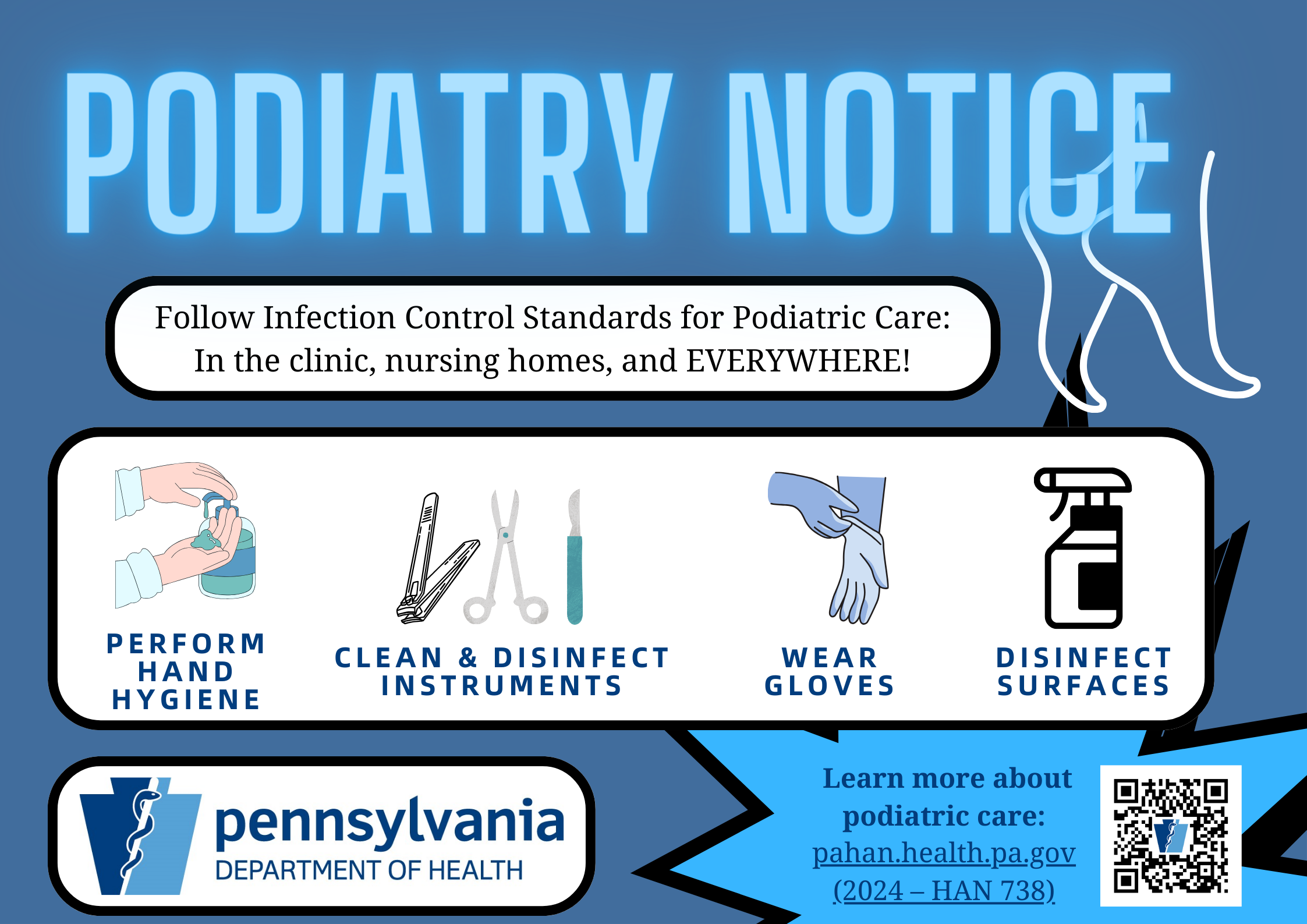 Infection Prevention and Control for Podiatric Care in All Healthcare Settings